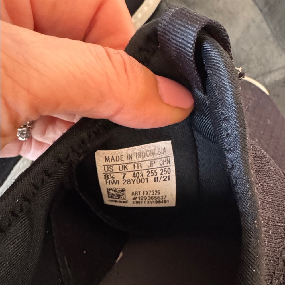 Adidas Puremotion Adapt Sneakers Core Black White Slip-On size 8.5 cloudfoam - Picture 4 of 4